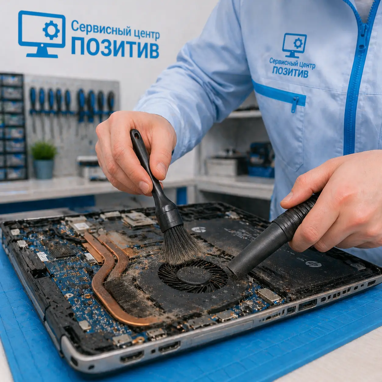 чистка ноутбука HP в Климовске
