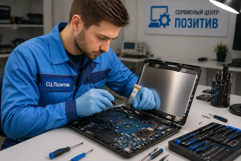 Ремонт шлейфа матрицы ноутбука в Климовске