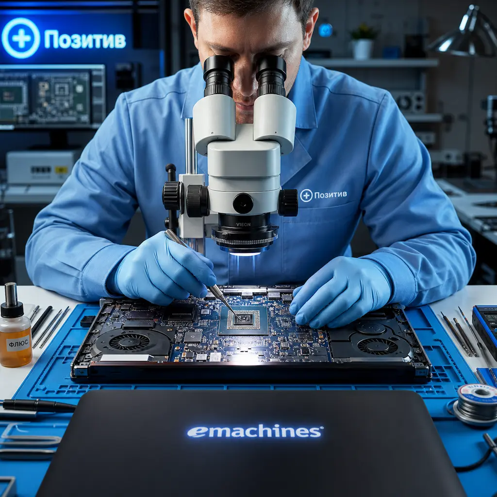 Замена видеокарты ноутбука Emachines в Климовске