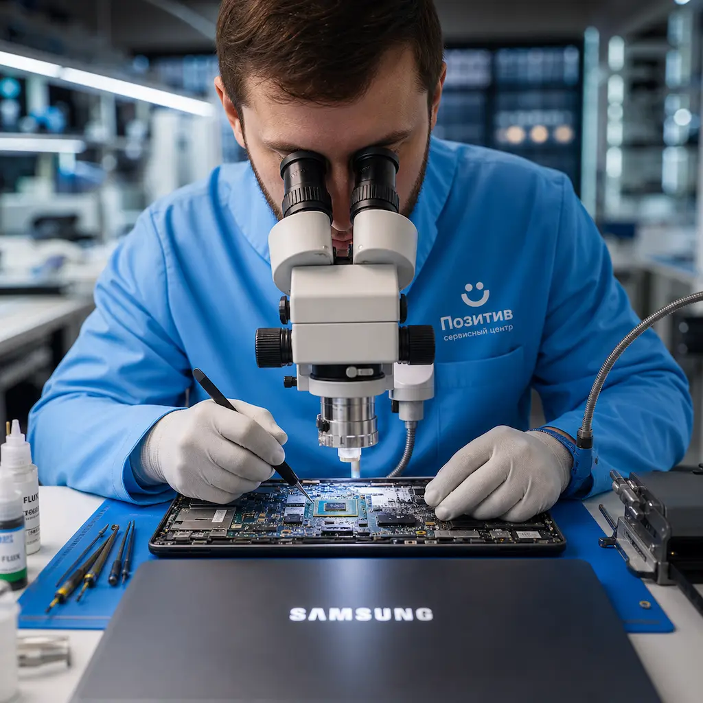 Замена видеокарты ноутбука Samsung в Климовске