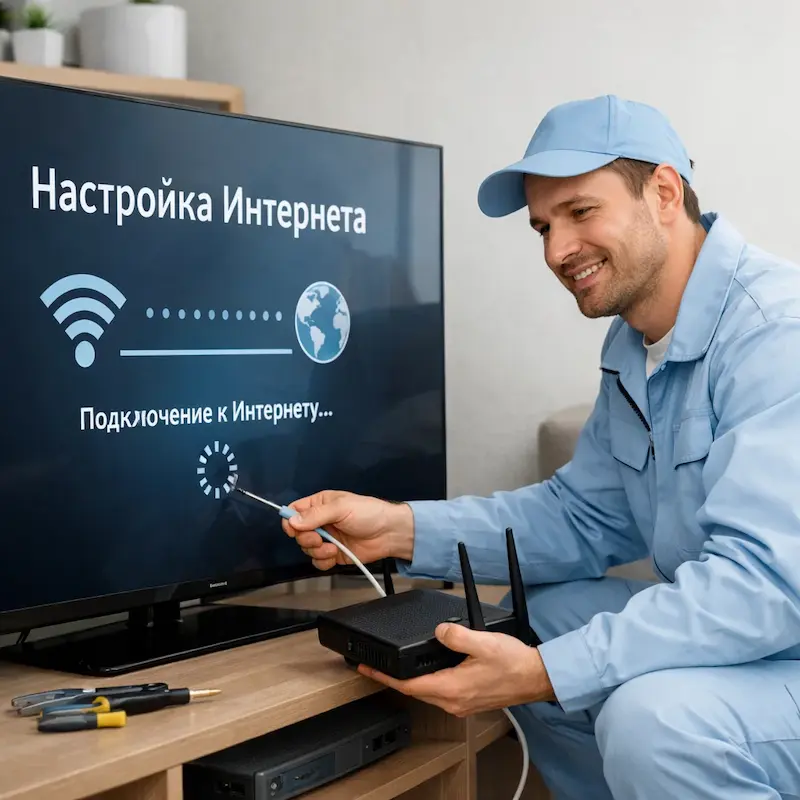 Настройка интернета на ТВ в Климовске