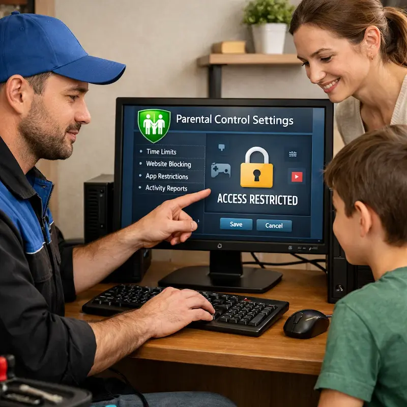 Родительский контроль на компьютере и ноутбуке в Климовске