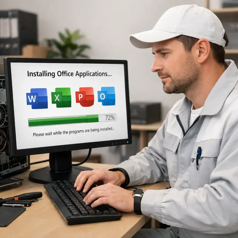 установка офисных программ на компьютер в Климовске