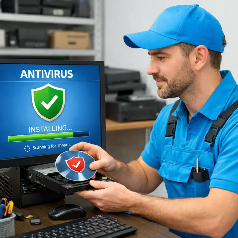 Установка антивируса в Климовске на дому